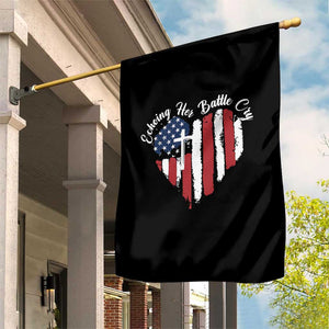 Charlie Kirk Memorial Garden Flag Battle Cry Erika Kirk Christian USA Flag Cross TS10 Print Your Wear