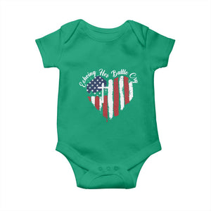Charlie Kirk Memorial Baby Onesie Battle Cry Erika Kirk Christian USA Flag Cross TS10 Irish Green Print Your Wear