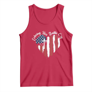 Charlie Kirk Memorial Tank Top Battle Cry Erika Kirk Christian USA Flag Cross TS10 Red Print Your Wear