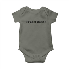 Team Kirk Baby Onesie Last Name Funny Surname Team Kirk Family Reunion TS10 Military Green Print Your Wear