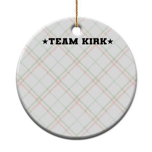 Team Kirk Ceramic Ornament Last Name Funny Surname Team Kirk Family Reunion TS10 1pc Christmas Plaid Print Your Wear