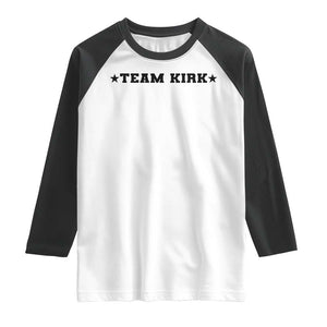 Team Kirk Raglan Shirt Last Name Funny Surname Team Kirk Family Reunion TS10 White Black Print Your Wear
