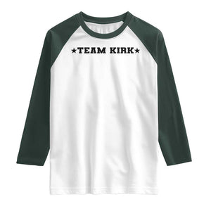 Team Kirk Raglan Shirt Last Name Funny Surname Team Kirk Family Reunion TS10 White Dark Forest Green Print Your Wear
