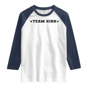 Team Kirk Raglan Shirt Last Name Funny Surname Team Kirk Family Reunion TS10 White Navy Print Your Wear