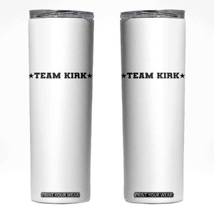 Team Kirk Skinny Tumbler Last Name Funny Surname Team Kirk Family Reunion TS10 White Print Your Wear