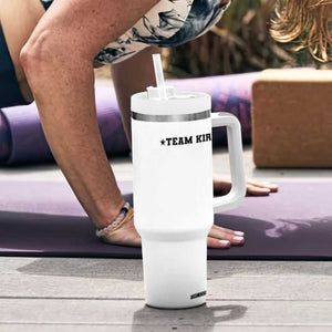 Team Kirk Tumbler With Handle Last Name Funny Surname Team Kirk Family Reunion TS10 Print Your Wear