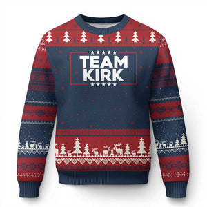 Team Kirk Ugly Christmas Sweater Last Name Kirk Family Name Matching Member Surname TS10 Navy Red Print Your Wear