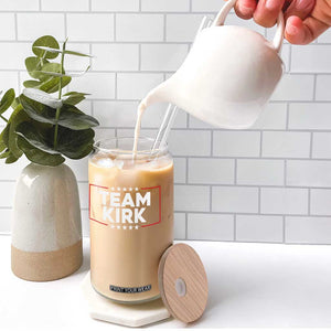 Team Kirk Glass Can Last Name Kirk Family Name Matching Member Surname TS10 Print Your Wear