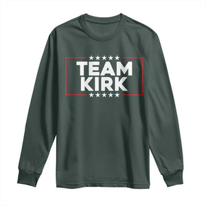 Team Kirk Long Sleeve Shirt Last Name Kirk Family Name Matching Member Surname TS10 Dark Forest Green Print Your Wear