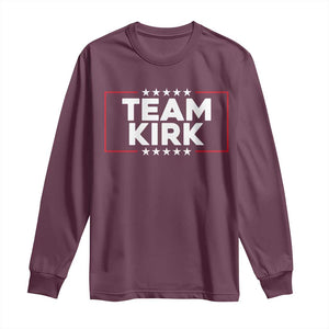 Team Kirk Long Sleeve Shirt Last Name Kirk Family Name Matching Member Surname TS10 Maroon Print Your Wear