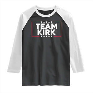 Team Kirk Raglan Shirt Last Name Kirk Family Name Matching Member Surname TS10 Black White Print Your Wear