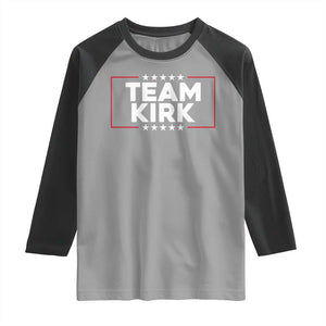 Team Kirk Raglan Shirt Last Name Kirk Family Name Matching Member Surname TS10 Sport Gray Black Print Your Wear