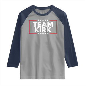 Team Kirk Raglan Shirt Last Name Kirk Family Name Matching Member Surname TS10 Sport Gray Navy Print Your Wear