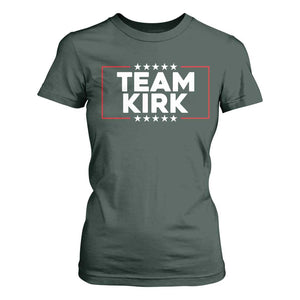 Team Kirk T Shirt For Women Last Name Kirk Family Name Matching Member Surname TS10 Dark Forest Green Print Your Wear