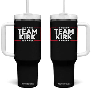 Team Kirk Tumbler With Handle Last Name Kirk Family Name Matching Member Surname TS10 One Size: 40 oz Black Print Your Wear
