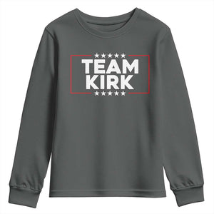 Team Kirk Youth Sweatshirt Last Name Kirk Family Name Matching Member Surname TS10 Dark Heather Print Your Wear