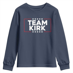 Team Kirk Youth Sweatshirt Last Name Kirk Family Name Matching Member Surname TS10 Navy Print Your Wear