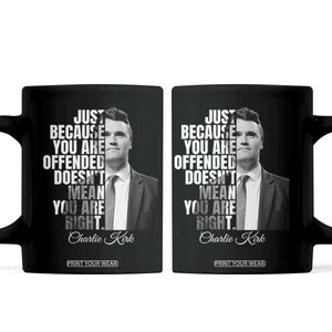 Charlie Kirk Coffee Mug Free Speech Memorial Tribute TS10 Black Print Your Wear
