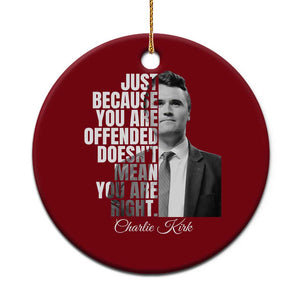Charlie Kirk Ceramic Ornament Free Speech Memorial Tribute TS10 1pc Red Print Your Wear
