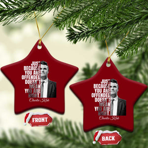 Charlie Kirk Ceramic Ornament Free Speech Memorial Tribute TS10 Print Your Wear
