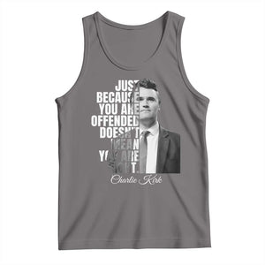 Charlie Kirk Tank Top Free Speech Memorial Tribute TS10 Deep Heather Print Your Wear