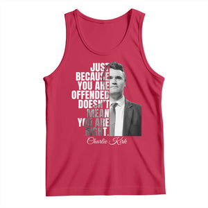 Charlie Kirk Tank Top Free Speech Memorial Tribute TS10 Red Print Your Wear
