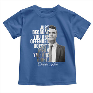 Charlie Kirk Toddler T Shirt Free Speech Memorial Tribute TS10 Royal Blue Print Your Wear