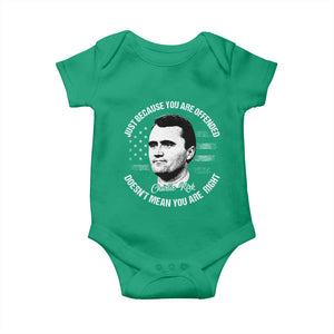 Charlie Kirk Baby Onesie Free Speech Retro USA Flag TS10 Irish Green Print Your Wear