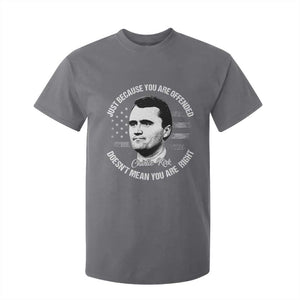 Charlie Kirk T Shirt For Kid Free Speech Retro USA Flag TS10 Charcoal Print Your Wear