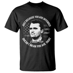 Charlie Kirk T Shirt Free Speech Retro USA Flag TS10 Black Print Your Wear