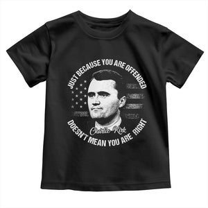 Charlie Kirk Toddler T Shirt Free Speech Retro USA Flag TS10 Black Print Your Wear