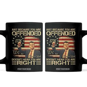 Charlie Kirk Memorial Coffee Mug Freedom Commemorative USA Flag Tribute TS10 Black Print Your Wear
