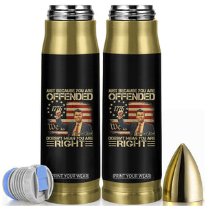 Charlie Kirk Memorial Bullet Tumbler Freedom Commemorative USA Flag Tribute TS10 Black Print Your Wear
