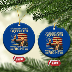 Charlie Kirk Memorial Ceramic Ornament Freedom Commemorative USA Flag Tribute TS10 1pc Blue Print Your Wear