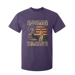 Charlie Kirk Memorial T Shirt For Kid Freedom Commemorative USA Flag Tribute TS10 Purple Print Your Wear
