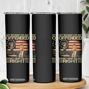 Charlie Kirk Memorial Skinny Tumbler Freedom Commemorative USA Flag Tribute TS10 Print Your Wear