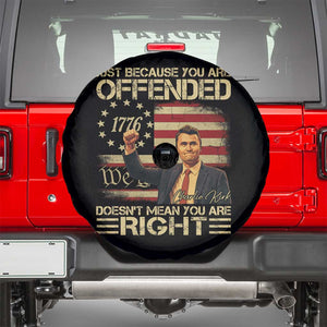 Charlie Kirk Memorial Spare Tire Cover Freedom Commemorative USA Flag Tribute TS10 Black Print Your Wear