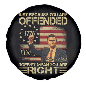 Charlie Kirk Memorial Spare Tire Cover Freedom Commemorative USA Flag Tribute TS10 Print Your Wear