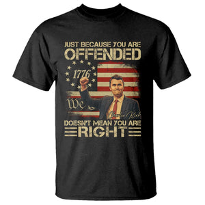 Charlie Kirk Memorial T Shirt Freedom Commemorative USA Flag Tribute TS10 Black Print Your Wear