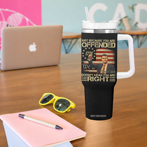 Charlie Kirk Memorial Tumbler With Handle Freedom Commemorative USA Flag Tribute TS10 Print Your Wear