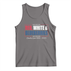 Red White Blueberries Tank Top Charlie Kirk Inspired Patriotic Memorial Freedom TS10 Deep Heather Print Your Wear