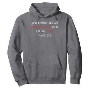 Charlie Kirk Hoodie True Patriot Tribute Freedom Conservative Supporter TS10 Charcoal Print Your Wear