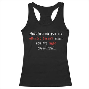 Charlie Kirk Racerback Tank Top True Patriot Tribute Freedom Conservative Supporter TS10 Black Print Your Wear