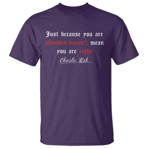 Charlie Kirk T Shirt True Patriot Tribute Freedom Conservative Supporter TS10 Purple Print Your Wear