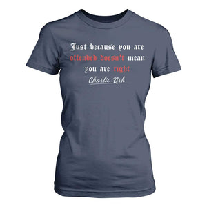 Charlie Kirk T Shirt For Women True Patriot Tribute Freedom Conservative Supporter TS10 Navy Print Your Wear