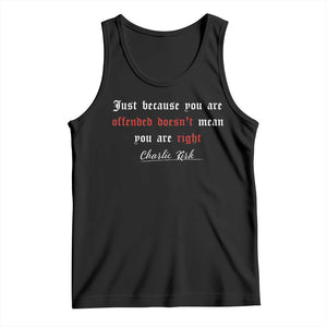 Charlie Kirk Tank Top True Patriot Tribute Freedom Conservative Supporter TS10 Black Print Your Wear