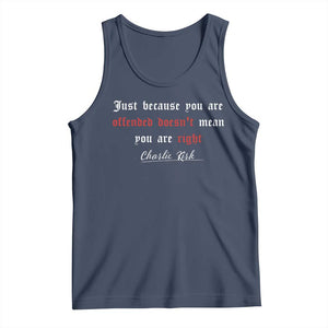 Charlie Kirk Tank Top True Patriot Tribute Freedom Conservative Supporter TS10 Navy Print Your Wear