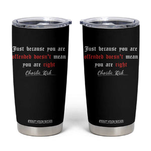 Charlie Kirk Tumbler Cup True Patriot Tribute Freedom Conservative Supporter TS10 Black Print Your Wear