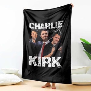Charlie Kirk Throw Blanket Freedom Speech A True Patriot Tribute Bootleg TS10 Print Your Wear