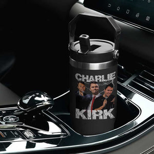 Charlie Kirk Flip Straw Tumbler Freedom Speech A True Patriot Tribute Bootleg TS10 Print Your Wear